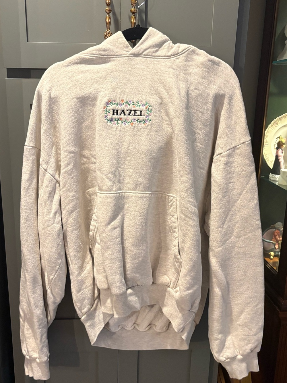 Hazel Boutique Grey Embroidered Hoodie